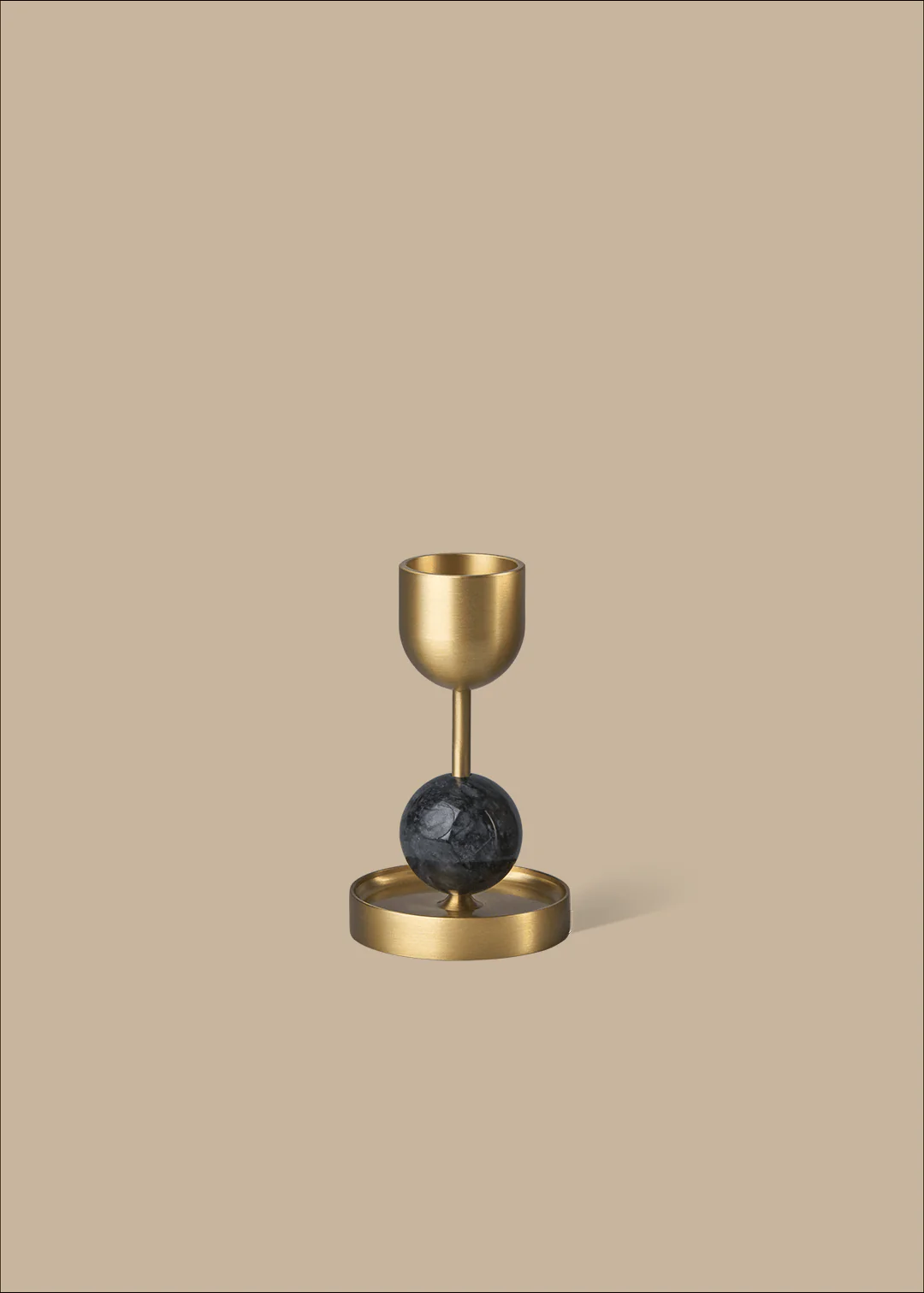 Beaded Fountain Candle Brass Holder - Charcoal Medium - Image 4