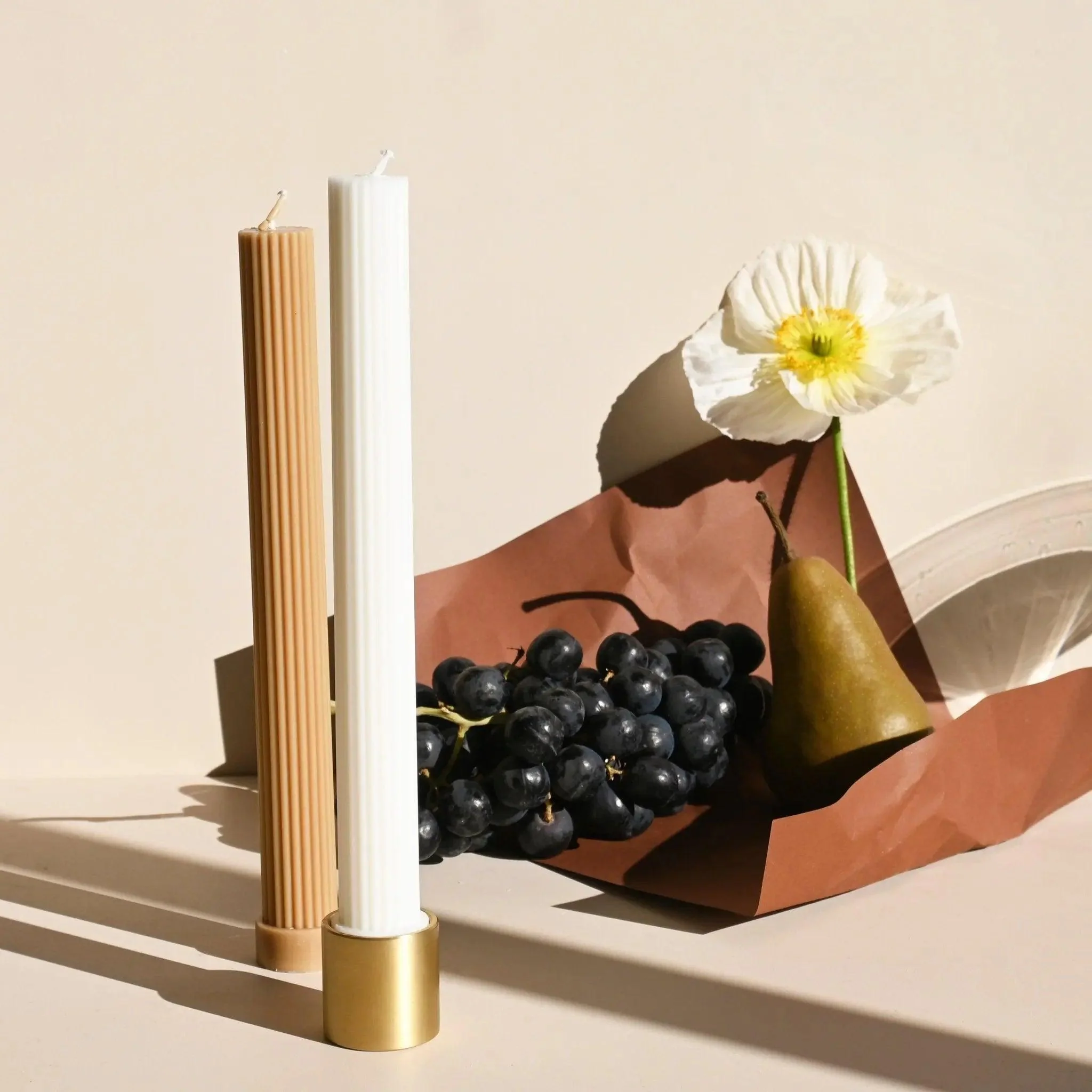 Column Pillar Candle Duo - Honey - Image 4