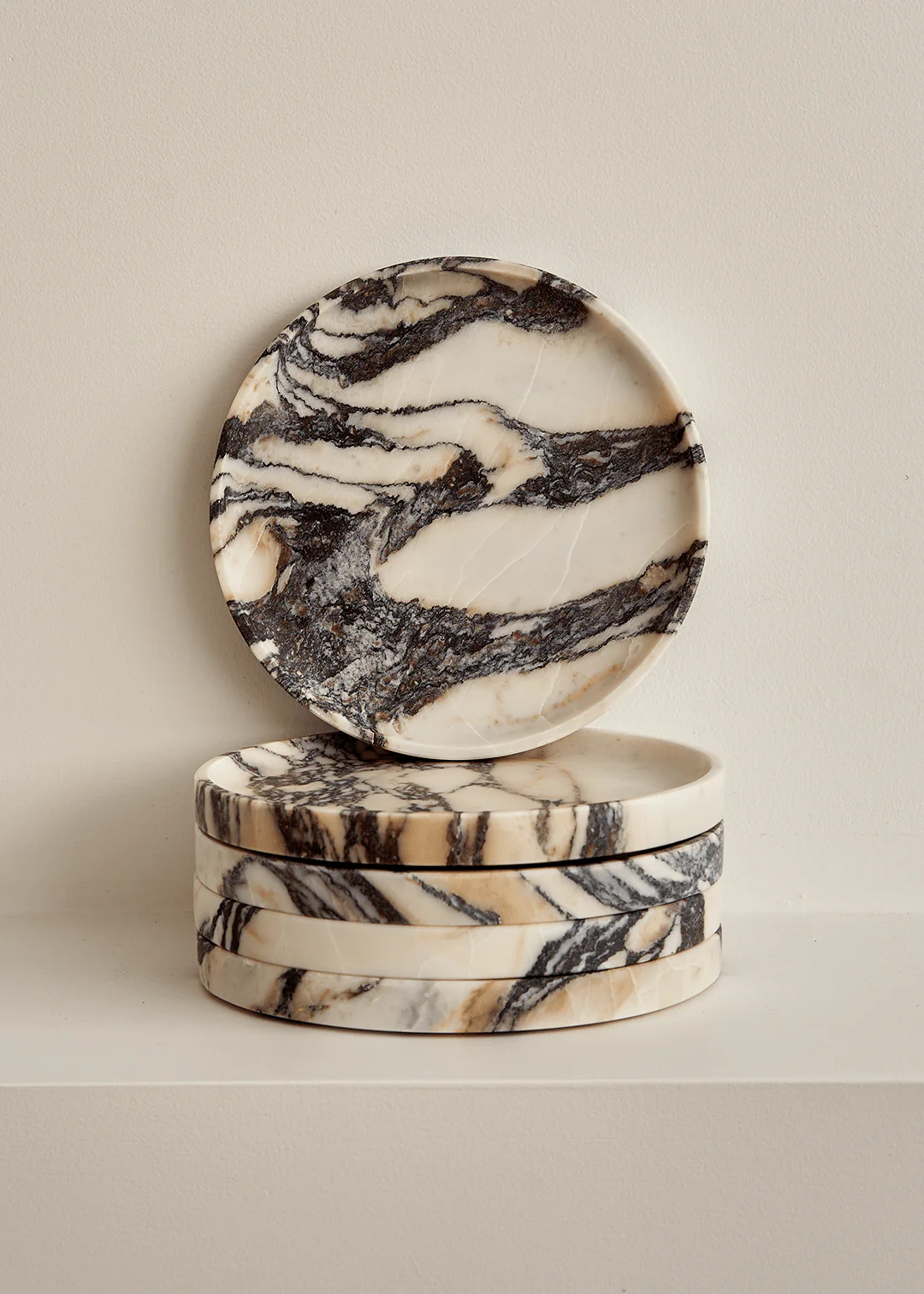 Linea Round Marble Tray - Image 4