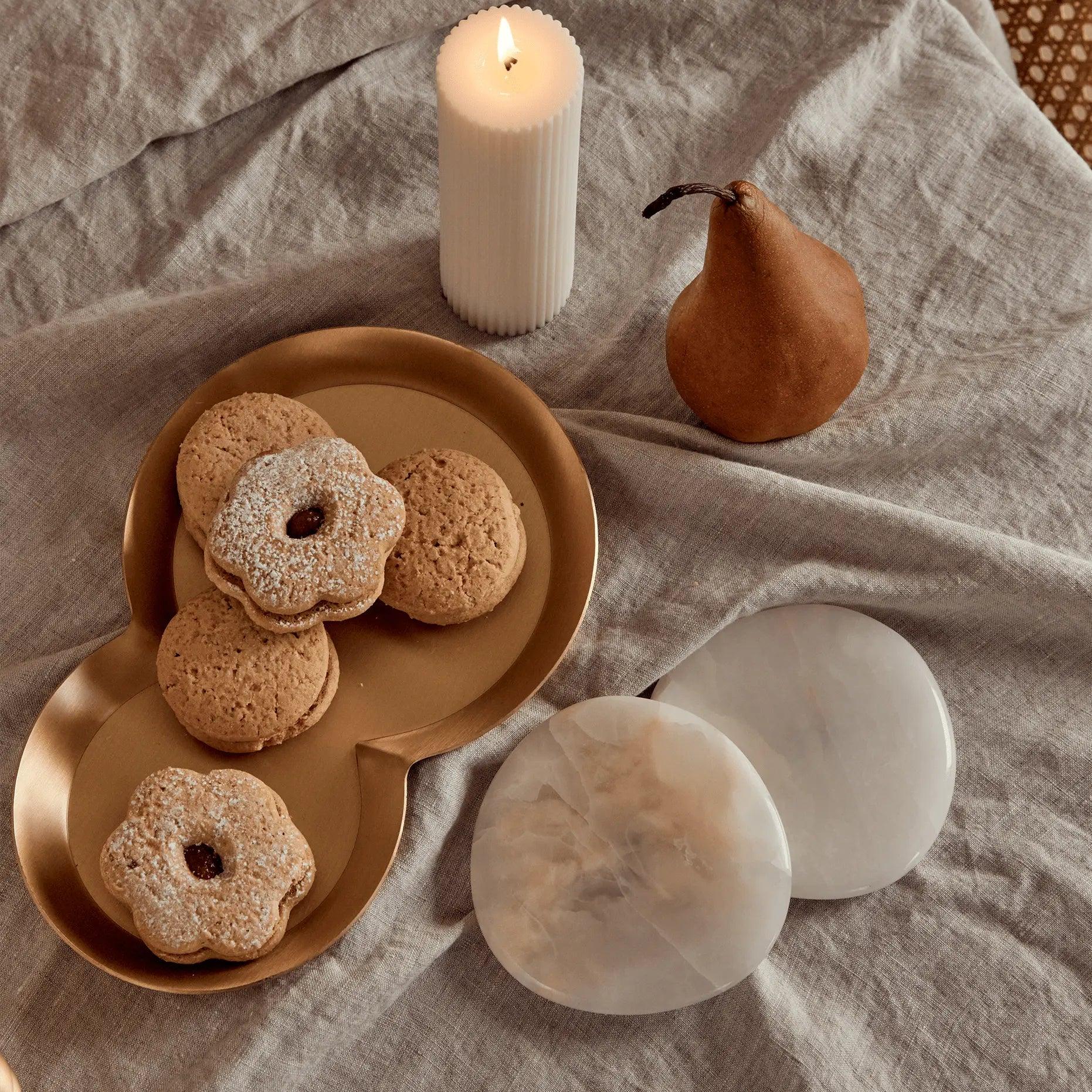 Marble Coaster Set - White Onyx - Image 3